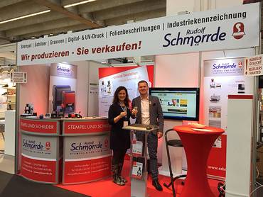 Messestand der Rudolf Schmorrde KG auf der viscom 2016