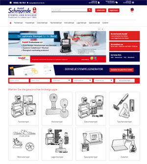 www.stempel-online.com - Stempel und Schilder Onlineshop der Firma Schmorrde